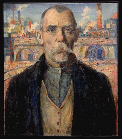 Kasimir Malewitsch, Bildnis eines Stoßarbeiters (Rotbannerträger Scharnowski), 1932, Öl auf Leinwand, 64 x 55 cm (Sankt Petersburg, Staatliches Russisches Museum), Foto: Alexandra Matzner.