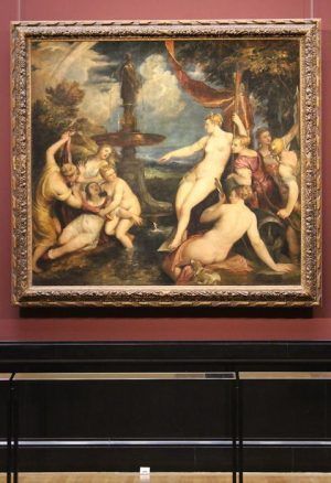 Tizian, Diana und Callisto, KHM Wien, Ausstellungsfoto: Alexandra Matzner.