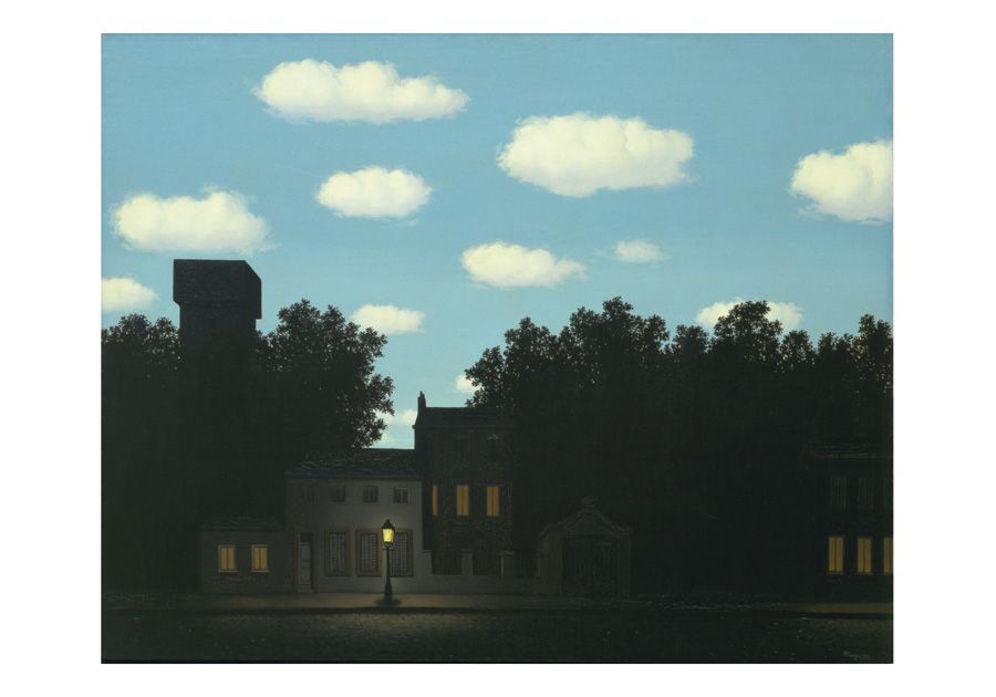 René Magritte, Das Reich der Lichter, 1950, Öl auf Leinwand, New York, The Museum of Modern Art. Gift of D. and J. de Menil © Charly HERSCOVICI Brüssel - 2011.