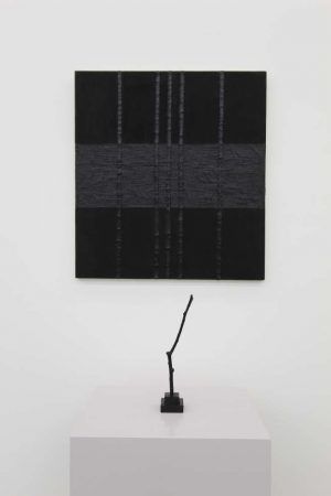 Gerwald Rockenschaub, Öl auf Leinwand, Öl auf Holz, 1982, 70 x 60 cm, 25 c 5 x 5 cm, Sammlung Geyer, Wien, Foto: Alexandra Matzner.