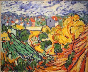 Maurice de Vlaminck, Landschaft bei Chatou (Ansicht von Bougival), 1906 (Stedelijk Museum, Amsterdam), Foto: Alexandra Matzner.