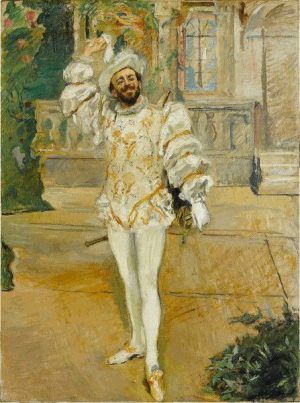 Max Slevogt, Das Champagnerlied/Der »Weiße d’Andrade«, 1902, Öl auf Leinwand, 215 x 160 cm , Staatsgalerie Stuttgart, Inv. 1123 © Staatsgalerie Stuttgart.