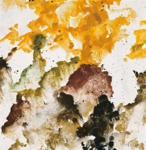 Max Weiler, Herbstberge, 1964, Eitempera auf Leinwand, 41 x 41 cm (Albertina, Wien – Sammlung Batliner) © Yvonne Weiler.