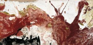 Max Weiler, Wie eine Landschaft, rostroter Berg, 1963, Eitempera auf Leinwand, 96 x 195 cm (Sammlung Essl Inv. Nr. 2769) Foto: Franz Schachinger © Yvonne Weiler.