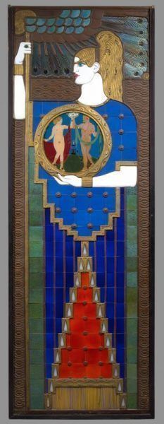 Richard Teschner (1879–1948), Die Malerei, Glasmosaik, 1906 © Österreichisches Theatermuseum.