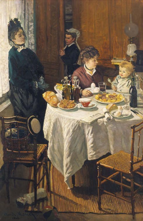 Claude Monet, Das Mittagessen, 1868, Öl auf Leinwand, 231,5 x 151 cm, Städel Museum, Frankfurt am Main, Foto: Städel Museum – ARTOTHEK © Städel Museum, Frankfurt am Main.