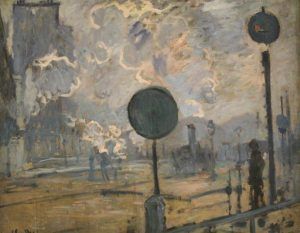 Claude Monet, La gare Saint-Lazare à l'extérieur (le signal), 1877 (Niedersächsisches Landesmuseum, Hannover)