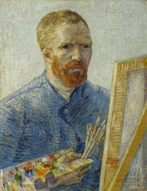 Vincent van Gogh, Selbstporträt als ein Maler, 1887–88, Öl auf Leinwand, 65,1 × 50 cm, Van Gogh Museum, Amsterdam.