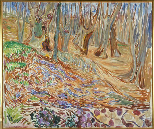 Edvard Munch, Frühling im Elm Wald III, 1923, Öl auf Leinwand, 109 × 130 cm, The Munch Museum, Oslo.
