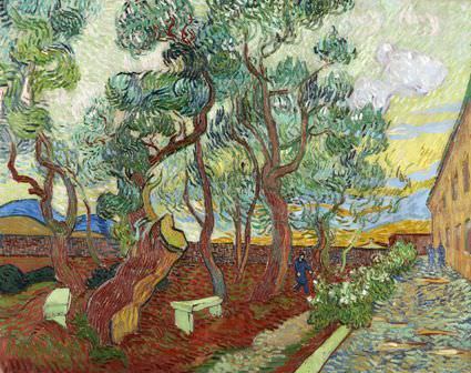 Vincent van Gogh, Der Garten des Krankenhauses von Saint-Rémy, ca. 1. November 1889, Öl auf Leinwand, 73,5 x 92 cm (Folkwang Museum, Essen)