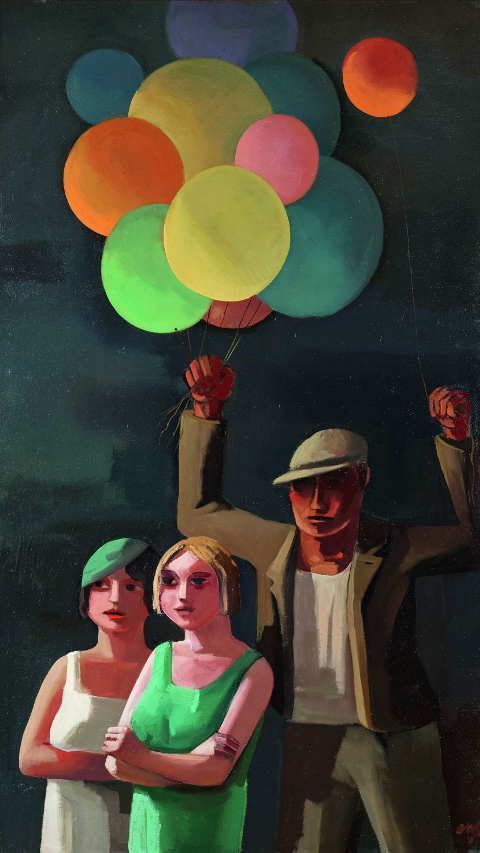 Otto Rudolf Schatz, Der Ballonverkäufer, 1929, Belvedere, Wien © Bildrecht, Wien 2016.
