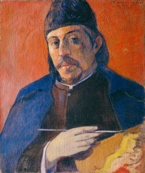 Paul Gauguin, Autoportrait à la palette (Selbstportrait mit Palette), ca. 1893, Öl auf Leinwand, 92 x 73 cm, Privatsammlung.