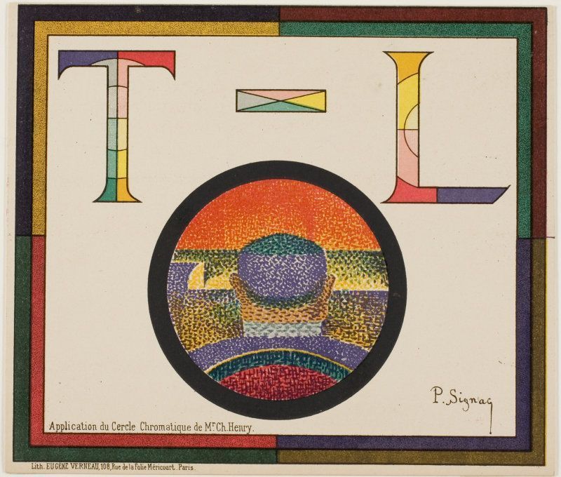 Paul Signac, Farbenkreis, gedruckt von Eugène Verneau, 1888 (The Art Institute of Chicago)