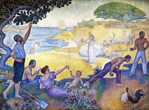 Paul Signac, Zeitalter der Harmonie, 1893–1895, Öl auf Leinwand, 312 × 410 cm (Mairie de Montreuil, Paris)