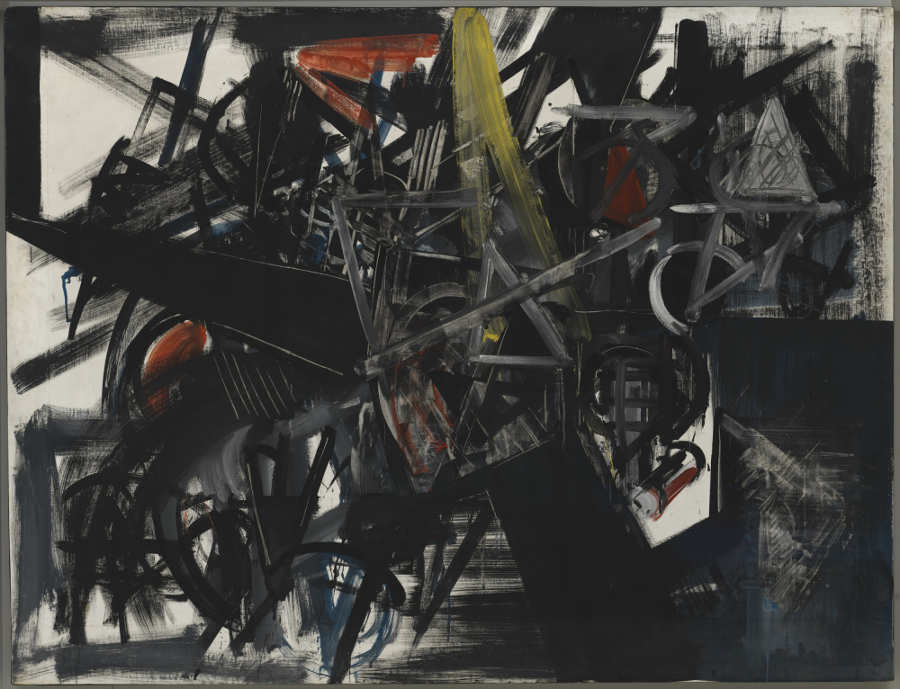 Emilio Vedova (Venedig 1919–2006), Image of Time (Barrier), 1951, Eitempera auf Leinwand, 130.5 x 170.4 cm (Venedig, Peggy Guggenheim Collection, 76.2553)