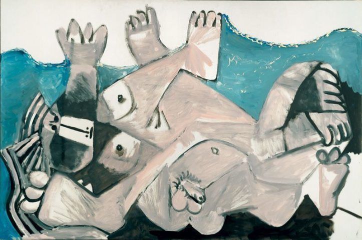 Pablo Picasso, Die Umarmung, 1. Juni 1972, Öl auf Leinwand, 130 x 195 cm © Succession Picasso/VBK, Wien, 2006, Larry Gagosian, Foto: Robert McKeever.