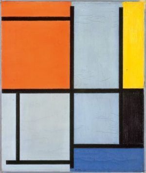 Piet Mondrian, Tableau 3, mit Orange-Rot, Gelb, Schwarz, Blau und Grau, 1921, Öl auf Leinwand, 49.5 x 41.5 cm, Emanuel Hoffmann-Stiftung, Depositum in der Öffentlichen Kunstsammlung Basel 1941, Photo: Kunstmuseum Basel, Martin P. Bühler ©2013 Mondrian/Holtzman Trust c/o HCR International USA.