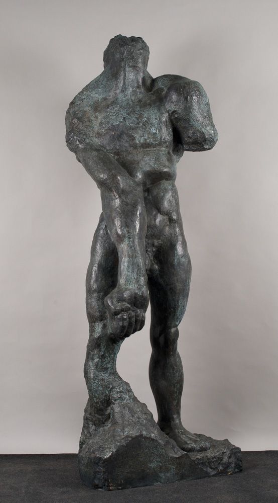 Alfred Hrdlicka, Große männlicher Torso (Hommage à Sonny Liston), 1963-66 (Guß 2006), Bronze, 225 x 80 x 45 cm © MUSA; Foto: Michael Wolschlager.