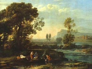 Claude Lorrain (Claude Gellée), Landschaft mit der Flucht nach Ägypten, 1647, Öl auf Leinwand, 102 x 134 cm © Gemäldegalerie Alte Meister, Staatliche Kunstsammlungen.