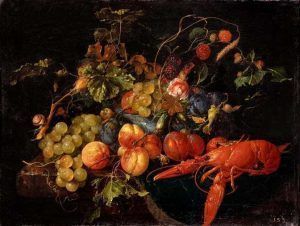 Cornelis de Heem, Ein Hummer, Früchte und Blumen, undatiert, Öl auf Leinwand, 40 x 52,5 cm © Gemäldegalerie Alte Meister, Staatliche Kunstsammlungen Dresden.