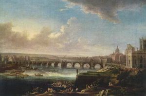 Johann Alexander Thiele, Ansicht von Dresden mit der Augustusbrücke, 1746, Öl auf Leinwand, 104 x 153 cm © Gemäldegalerie Alte Meister, Staatliche Kunstsammlungen Dresden.