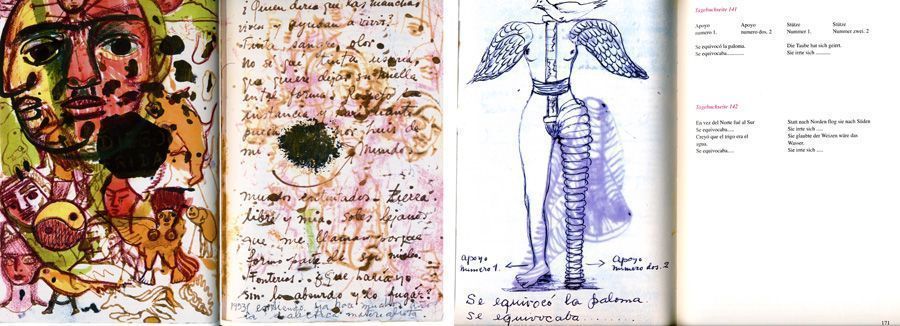 Renate Kroll, Blicke die ich sage. Frida Kahlo. Das Mal- und Tagebuch, Seiten (Dietrich Reimer Verlag)