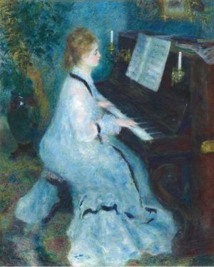 Pierre-Auguste Renoir, Frau am Klavier, 1875/76, Öl auf Leinwand, 93 × 74 cm (© Chicago, The Art Institute of Chicago, Mr. and Mrs. Martin A. Ryerson Collection D372)