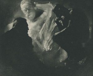 Edward Jean Steichen, Rodin - Der Denker, 1902, Fotogravur auf Japanpapier, 15,24 x 18,73 cm, Belvedere, Wien.