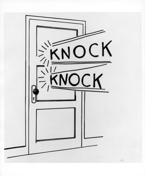 Roy Lichtenstein, Knock Knock, 1961, Lavierte Federzeichnung, The Sonnabend Collection © Estate of Roy Lichtenstein.