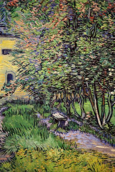Vincent van Gogh, Garten der Heilanstalt in Saint-Rémy, Detail, 1889, Öl auf Leinwand, 91,5 × 72 cm (Kröller-Müller Museum, Otterlo)