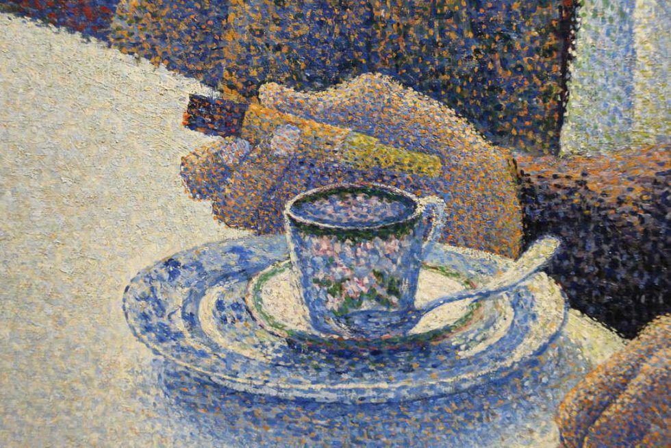 Paul Signac, Das Speisezimmer (Frühstück), Hand, 1886/87, Öl auf Leinwand, 89,5 × 116,5 cm (Otterlo, Kröller-Müller Museum)