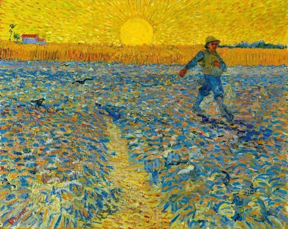 Vincent van Gogh, Der Sämann, 1888, Öl auf Leinwand, 64,2 × 80,3 cm (Kröller-Müller Museum, Otterlo)