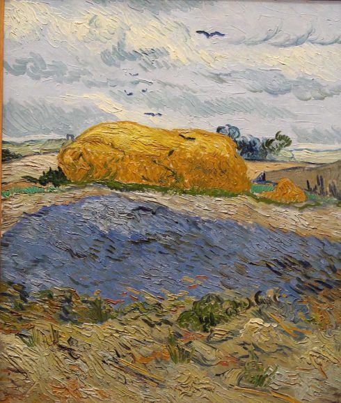 Vincent van Gogh, Heuhaufen unter einem Wolkenhimmel, Juli 1890, Öl auf Leinwand, 63,3 × 53 cm (Kröller-Müller Museum, Otterlo)