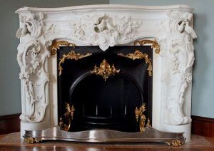 Kamin im Schreibzimmer, Stadtpalais des Fürsten von und zu Liechtenstein, Wien 1010, Foto: Alexandra Matzner.