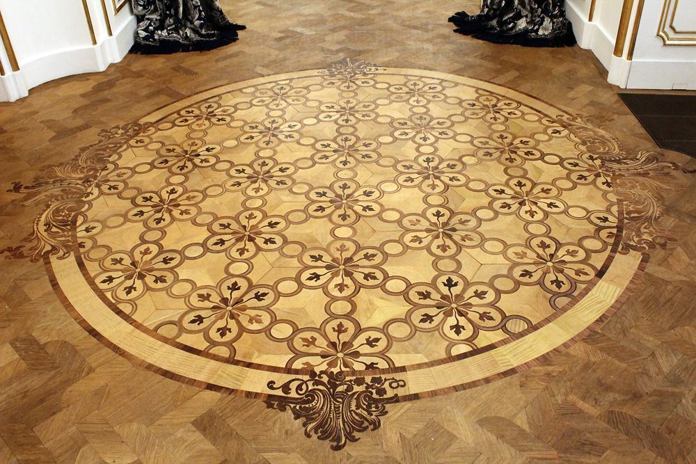 Thonet-Fußboden im Korridor vor dem Tanzsaal, Stadtpalais des Fürsten von und zu Liechtenstein, Wien 1010, Foto: Alexandra Matzner