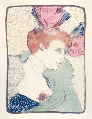 Henri de Toulouse-Lautrec, Marcelle Lender als Büste, 1895, Farblithographie in Pinsel, Kreide und Spritztechnik, 48,5 x 42 cm, Sammlung E.W.K., Bern.