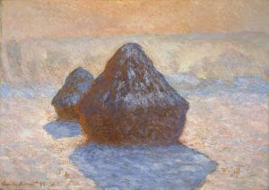 Claude Monet, Getreidehaufen, Schnee Effekt, 1891 (Scottish National Gallery, Edinburgh)