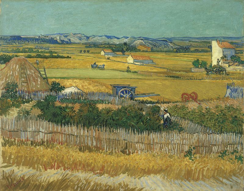 Vincent van Gogh, Die Ernte, 1888, Öl auf Leinwand © Van Gogh Museum, Amsterdam (Vincent van Gogh Foundation).