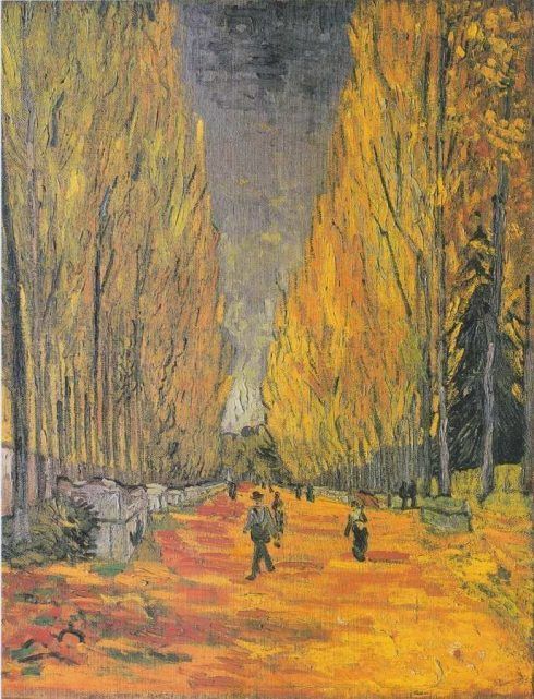 Vincent van Gogh, Les Alyscamps, ca. 1. November 1888, Öl auf Jute, 72,5 x 91,5 cm (Seiji Togo Memorial Yasuda Kasai Museum of Art, Tokio)