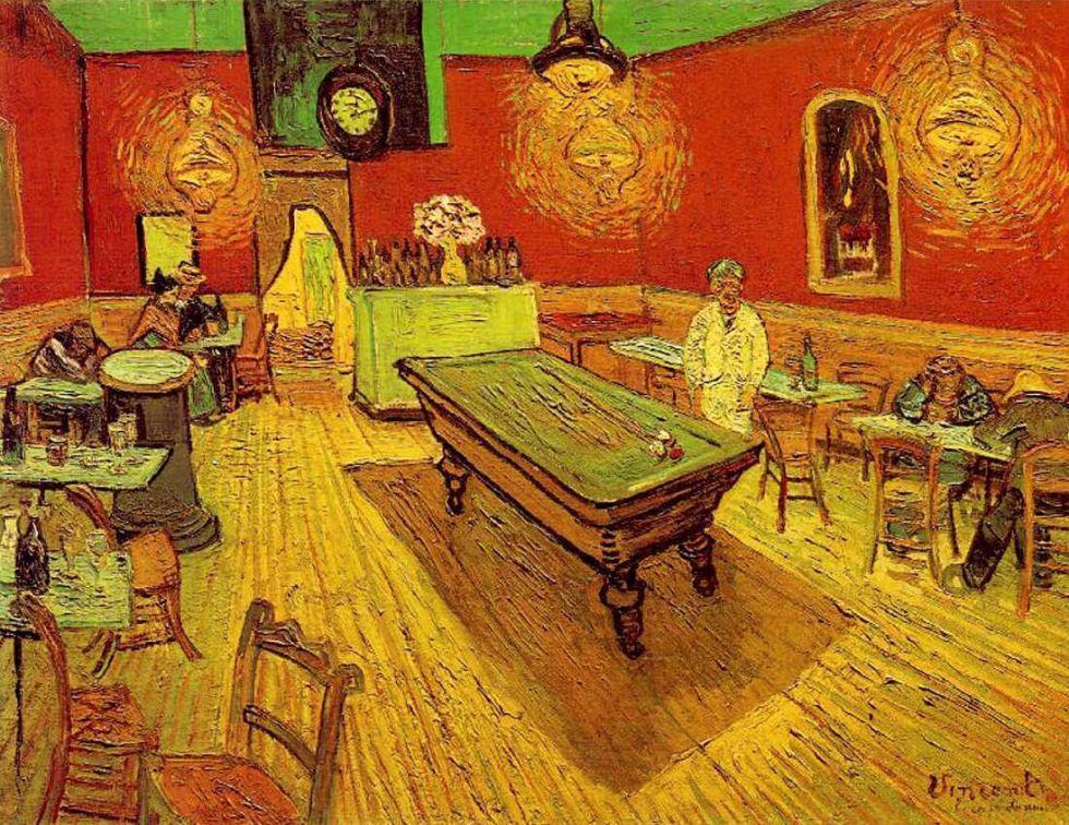 Vincent van Gogh, Le Café du Midi [Das Nachtcafé], 5.-8. September 1888, Grafit, Aquarell und Gouache, 44,4 x 63 cm (Privatsammlung)