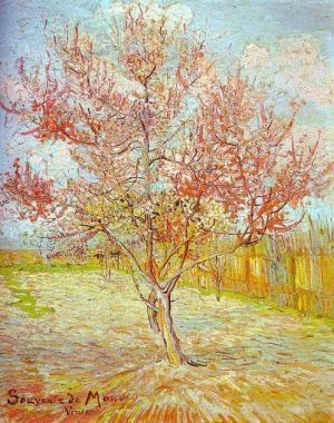 Vincent van Gogh, Blühender Pfirsichbaum (Erinnerung an Mauve), März 1888, Öl auf Leinwand, 73 x 59,5 cm (Kröller-Müller Museum, Otterlo)