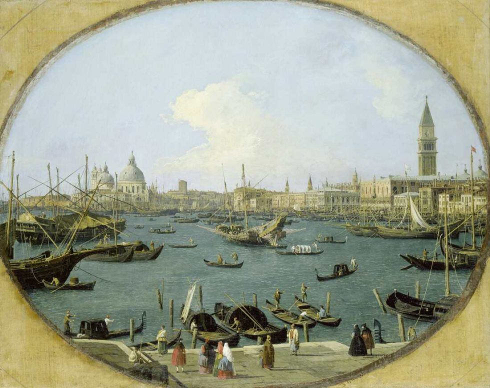 Giovanni Antonio Canal, gen. Canaletto (1697–1768), Ansicht des Markusbeckens in Venedig, 1735, Öl auf Leinwand, 78,6 x 98,8 cm (Städel Museum, Frankfurt am Main Inv.-Nr. 851)