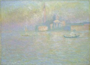 Claude Monet (1840–1926), San Giorgio Maggiore (Saint-Georges majeur), 1908, Öl auf Leinwand, 59,2 x 81,2 cm (The Davies Sisters Collection, Amgueddfa Cymru – National Museum of Wales, Cardiff Inv.-Nr. NMW A 2488)