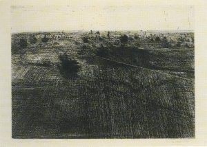 Vija Celmins, View of Quarry, 1962 Ätzradierung Motiv: 45,2 x 61,6 cm Blatt: 49,5 x 69,2 cm Gedruckt von der Künstlerin.