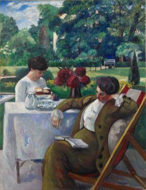 Henri Manguin, Die Teestunde in der Villa Flora, Winterthur, 1912, Öl auf Leinwand, 116 x 89 cm (Hahnloser/Jaeggli Stiftung, Winterthur, Schenkung 1989)