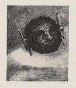 Odilon Redon, Dans le rêve / Im Traum, Nr. 6, Gnôme / Gnom, 1879, Lithografie, 27,2 x 22 cm (Hahnloser/Jaeggli Stiftung, Winterthur © Hahnloser/Jaeggli Stiftung, Winterthur)