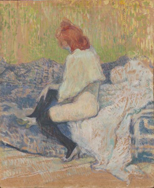Henri de Toulouse-Lautrec, Rothaarige Frau (Justine Dieuhl), 1897, Öl auf Karton, 58,5 x 48 cm (Hahnloser/Jaeggli Stiftung, Winterthur, Schenkung Geschwister Jäggli, 1993)