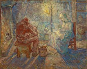 Vincent van Gogh, Abend (nach Jean-François Millet), 1889, Öl auf Leinwand, 74,2 x 93 cm, Van Gogh Museum, Amsterdam (Vincent van Gogh Foundation), inv. s174V/1962 © Van Gogh Museum, Amsterdam (Vincent van Gogh Foundation).