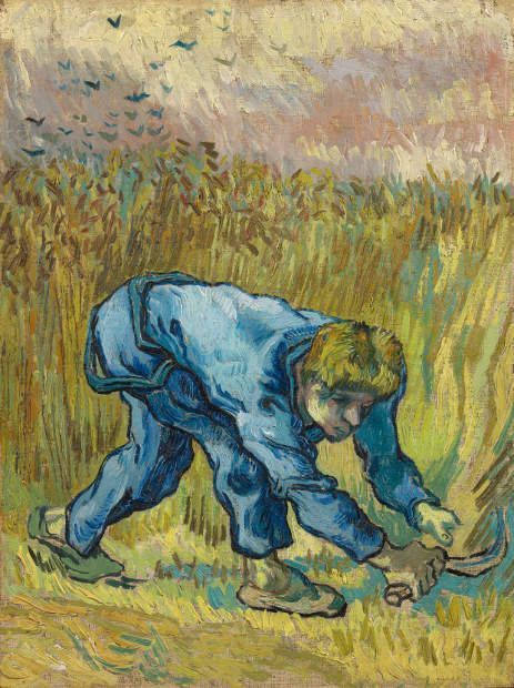 Vincent van Gogh, Der Schnitter (nach Jean-François Millet), 1889, Öl auf Leinwand, 44 x 33 cm, Van Gogh Museum, Amsterdam (Vincent van Gogh Foundation, Amsterdam, Inv. s 198V/1962)