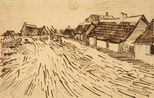 Vincent van Gogh, Häuser in der Sonne in Les-Saintes-Marie-de-la-Mer, 1888, Zeichnung, 30,5 x 47,2 cm, Van Gogh Museum, Amsterdam (Vincent van Gogh Foundation), inv. d0426V1962 © Van Gogh Museum, Amsterdam (Vincent van Gogh Foundation).